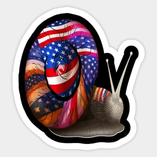 Patriotic Snail Sticker